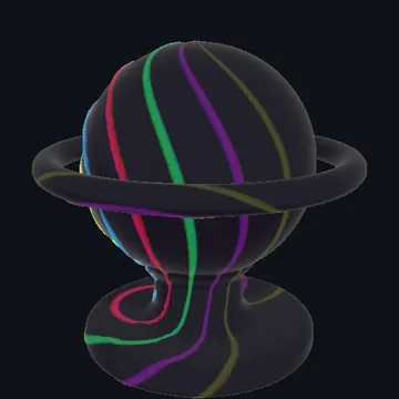 AudioLink beat-synced ripple on a ball mesh