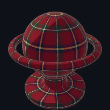 Toon ramp shading on a plaid fabric